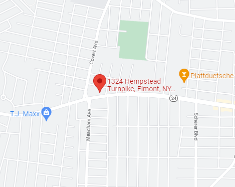 A map of the location of 1 3 2 4 hempstead turnpike.