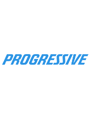 A blue and white logo of progressive